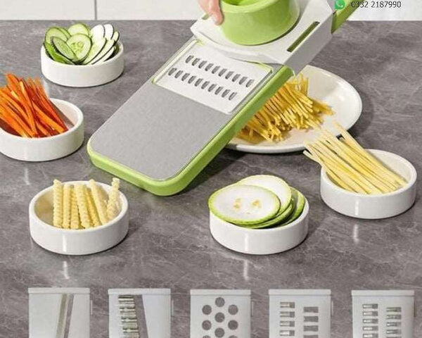 Time-Saving 5-in-1 Stainless Steel Vegetable Cutter for Ramzan Sehri & Iftari