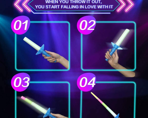 Lighting Plastic Sword For kids they are pair of five in one set